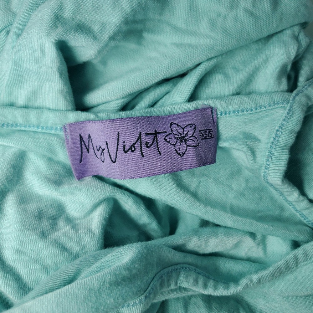 My Violet XS/S Jumpsuit Spaghetti Strap Teal‎ Blue Boho Casual Romper Oversized